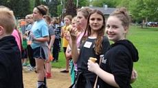 Photo of girl eating ice cream