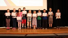 Photo of students on stage