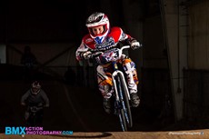 Garrison Calta racing on bike