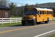 School bus on road