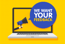 We Want Your Feedback logo