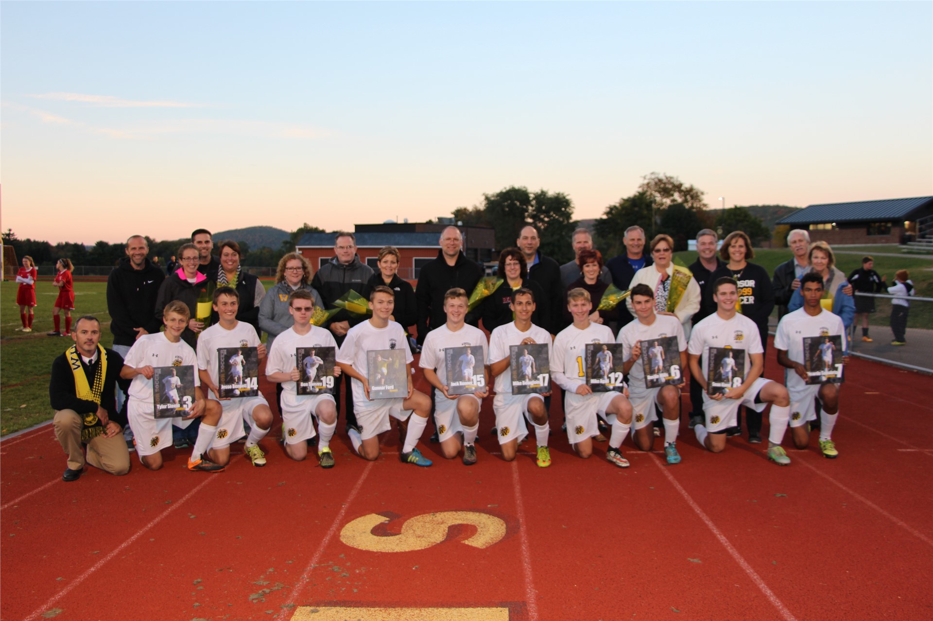 Boys Soccer Seniors and Parents