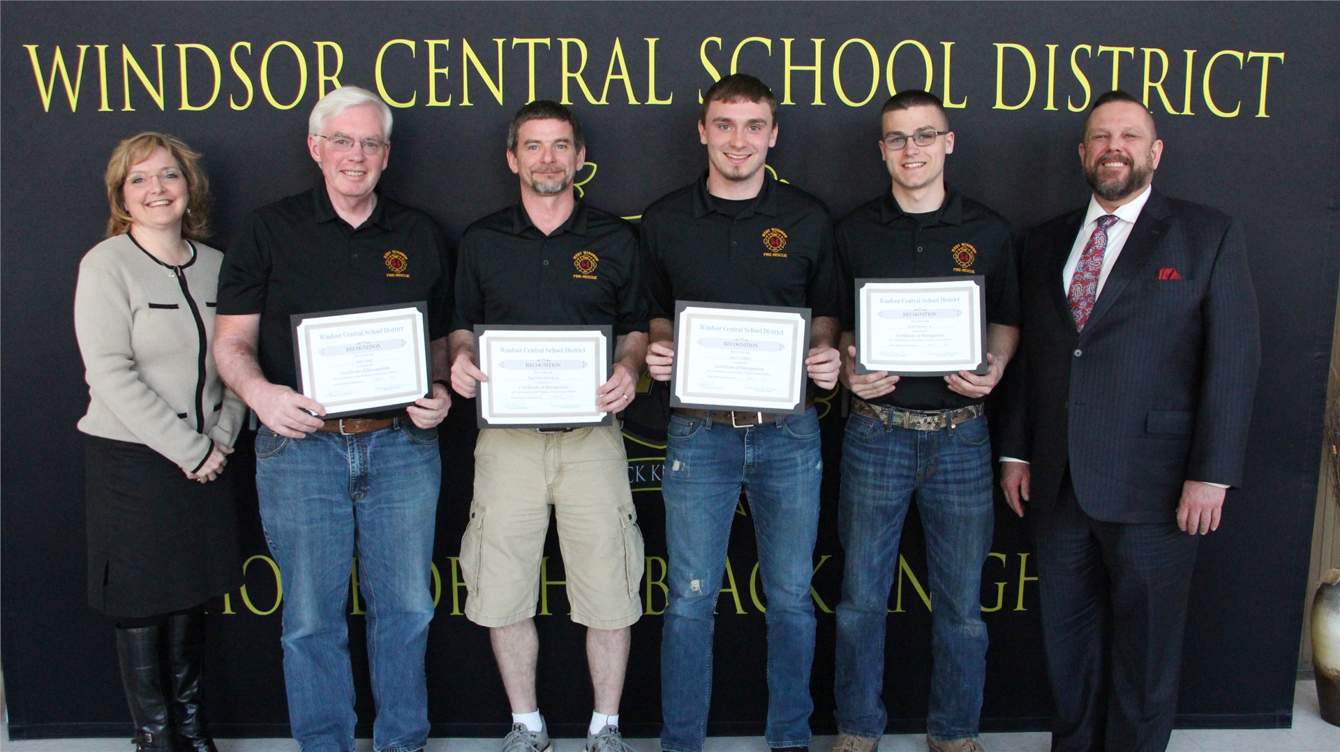 John West, Jerry Launt, Raymond Kennerup, Scott Pierson Jr. and Lane Colpitts - West Windsor Fire De